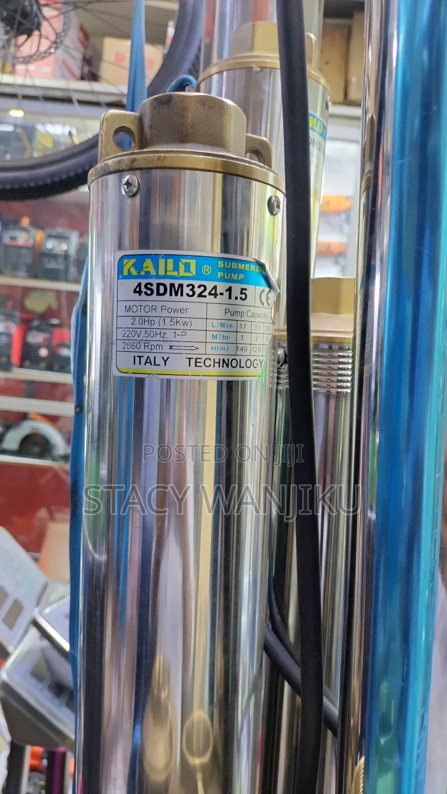 Kailo Stainless Steel 2hp 1.5kw Submersible Water Pump