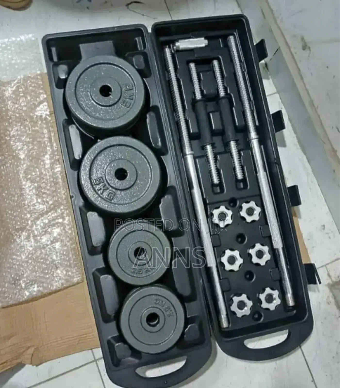 50kgs Chrome /York Dumbells ~ Adjusted With Burbell
