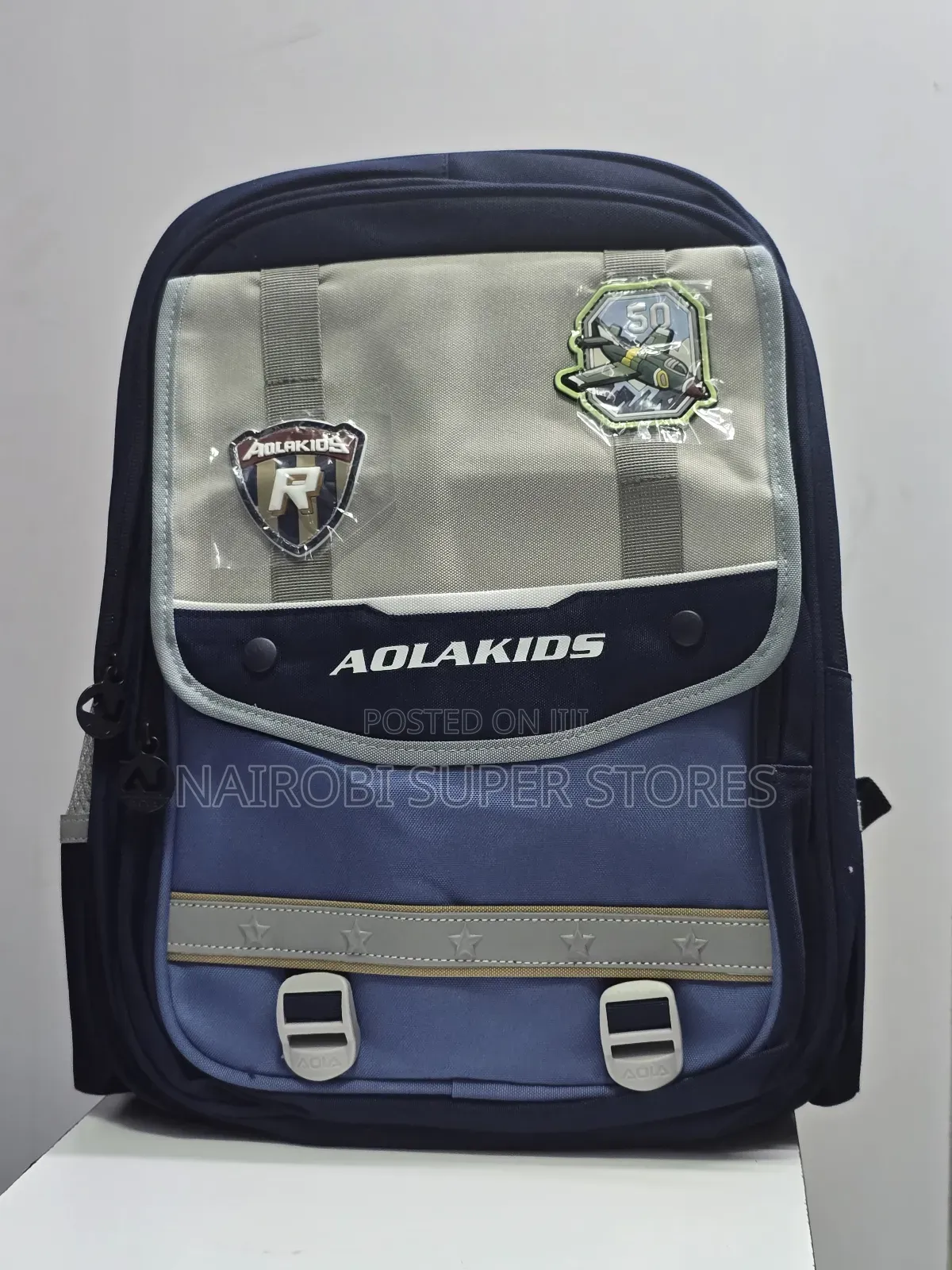 Elementary Navy Blue Large School Bag for Boys