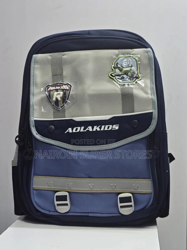 Elementary Navy Blue Large School Bag for Boys - main view