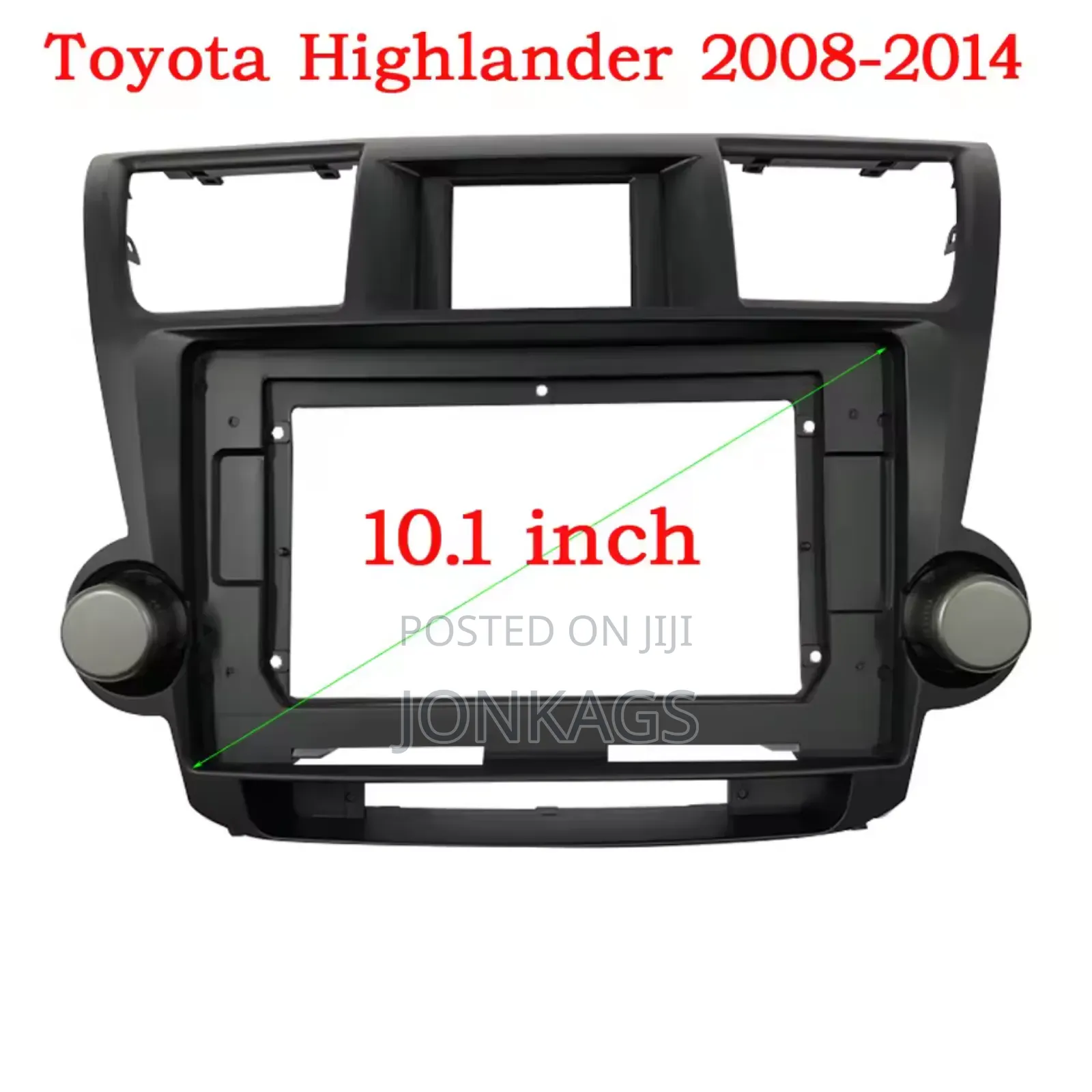 Dashboard Frame for Toyota Highlander 2019 + Fits 10 Inches