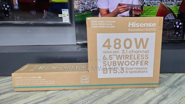 Hisense Soundbar 3.1ch 480w Wireless Hs3100