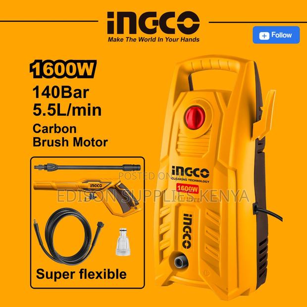 1600 Watts Ingco High Pressure Washer 140 Bar Car Washing