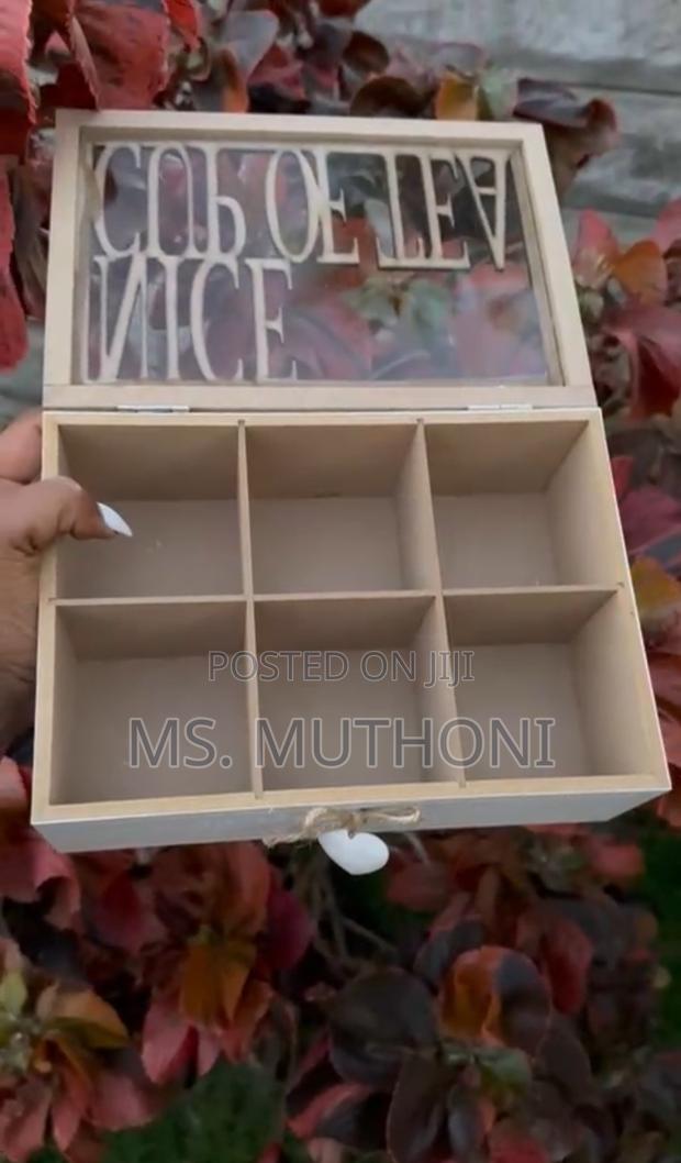 New Wooden Tea Bag Holder(6 Grid ) - thumbnail 4