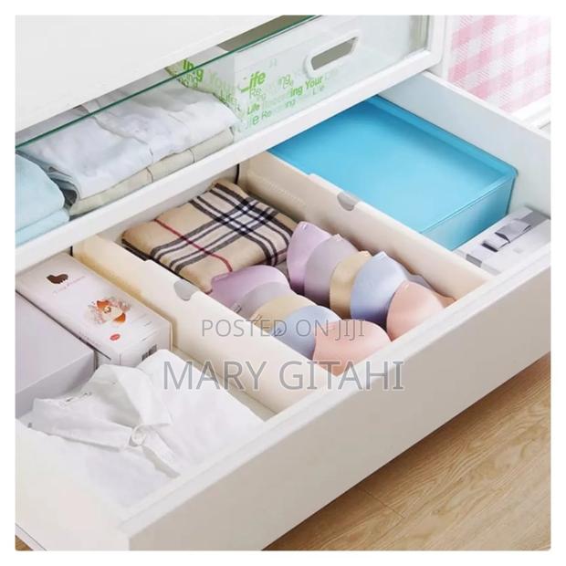 Storage Drawers Divider Retractable Plastic Adjustable - main view