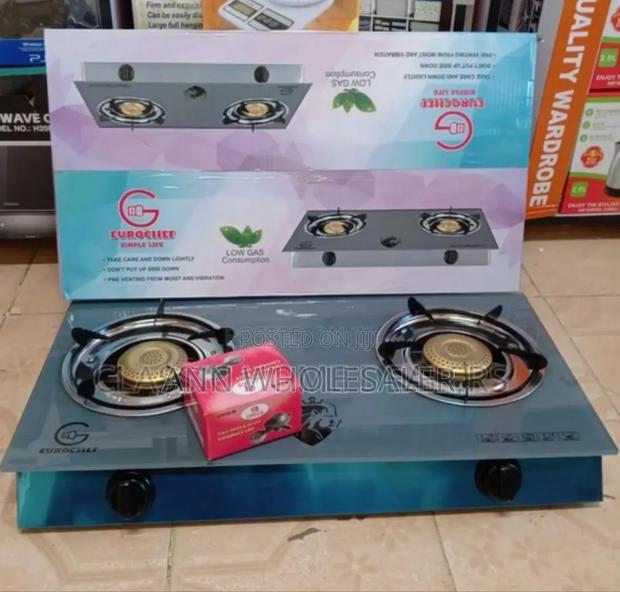 Two Burner Cooker Complete With Pipe and Regulator - main view