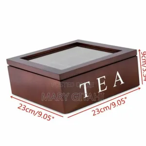 Tea Bags Container Storage Box Case Transparent Top Lid. "*