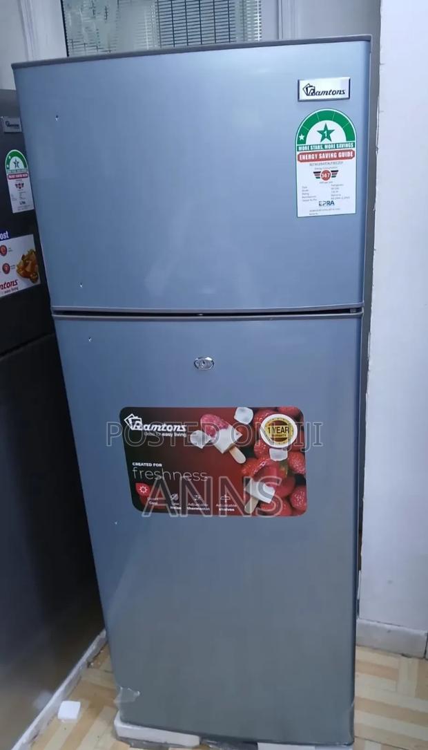 Ramtons 138litres ~ Silver Double Door Refrigerator