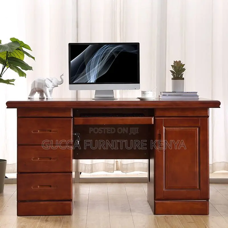 Office Tables:1.4 Meters Natural Wood Executive Staff Desk