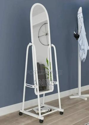 Dressing Mirror With Wheels - White - main view