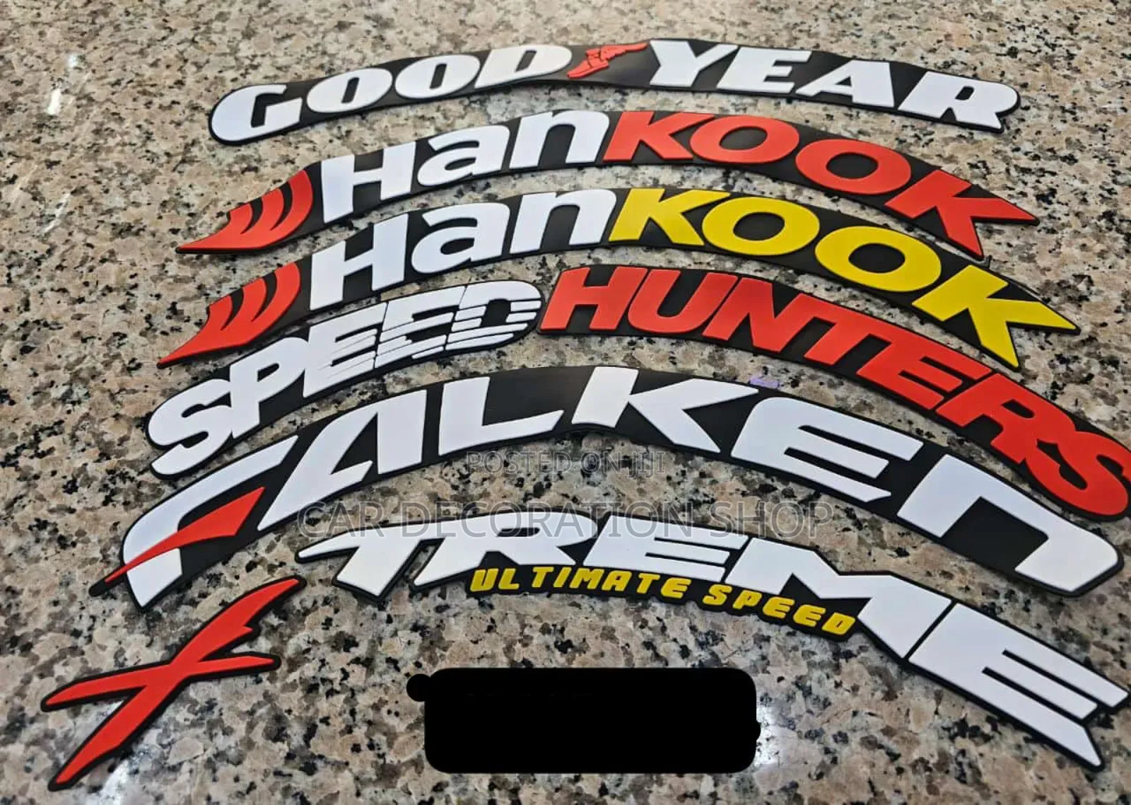 Tyre Stickers With Sticking Glues