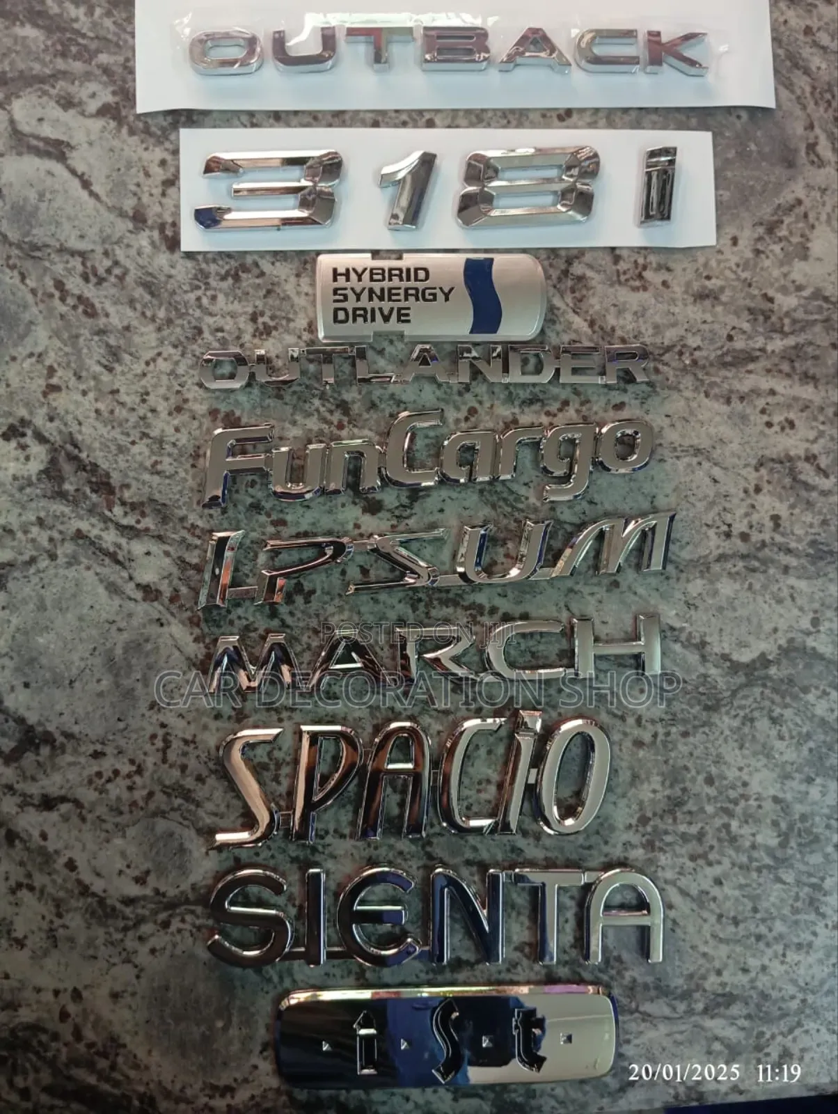 Outback,Sienta,Funcargo,Spacio,March,Ipsum,Ist Badges,