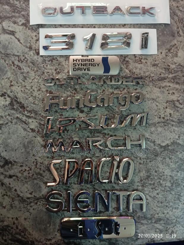 Outback,Sienta,Funcargo,Spacio,March,Ipsum,Ist Badges, - main view