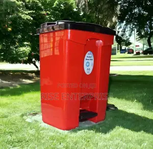 Red Adix Pedal Bin 18ltrs Comes With Removable Inner Bucket