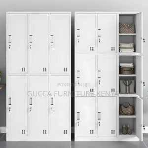 Cabinets:6-Locker Steel Supplies Storage Office Cabinet