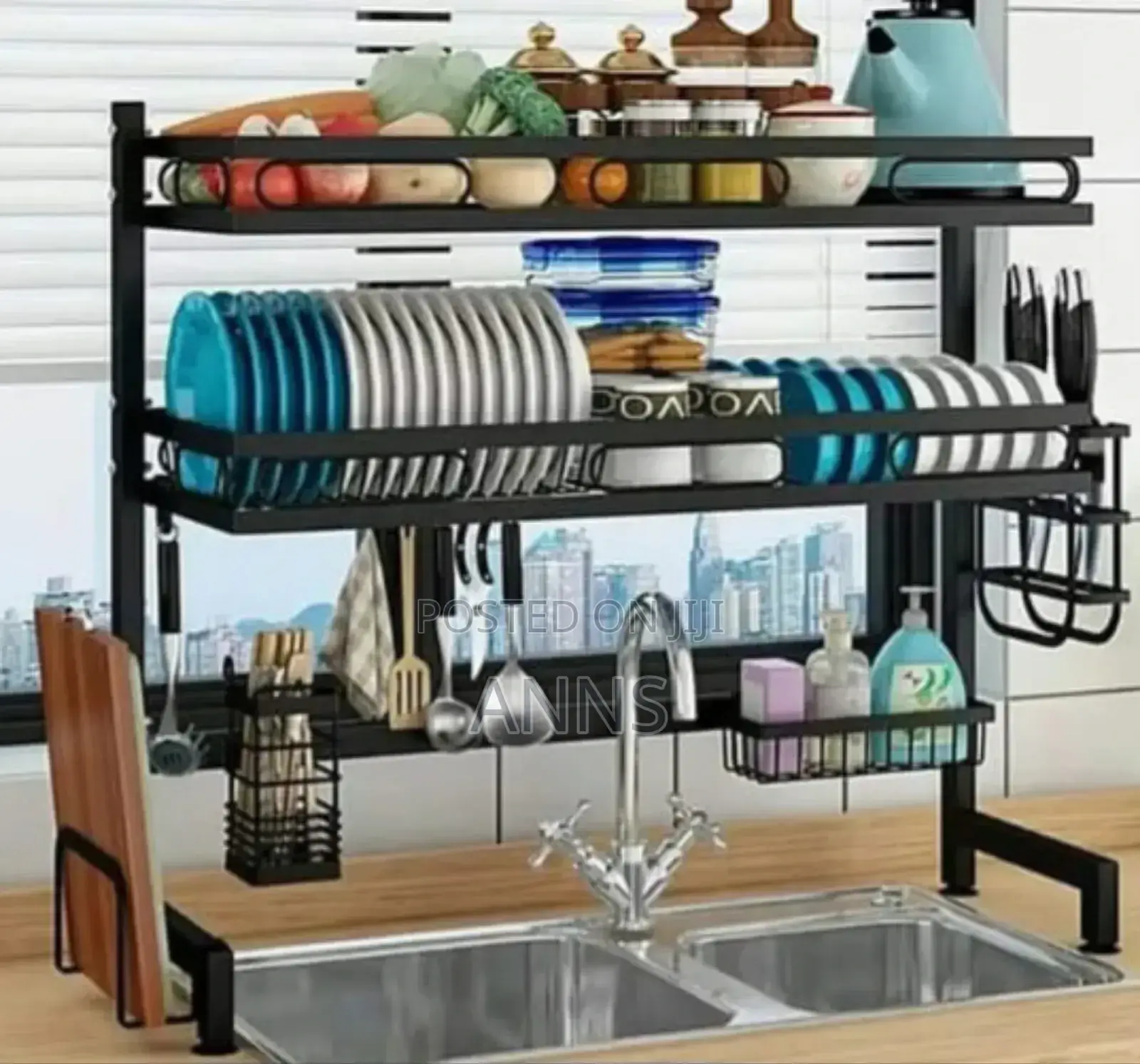 Larger Size Double Over the Sink Rack