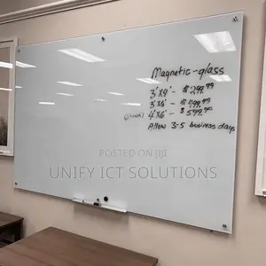 4 Ft X 3 Ft White Magnetic Glass Dry Erase Board