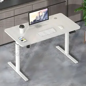 Office Tables:Home Office 140cm Wooden Top Adjustable Desk