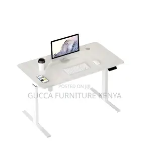 Office Tables:Home Office 140cm Wooden Top Adjustable Desk