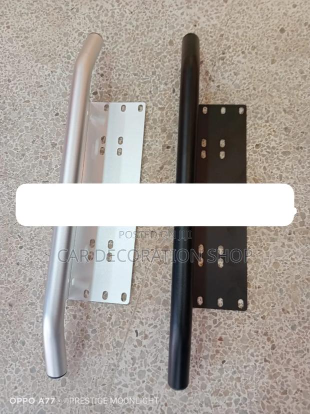 Sliver or Black Metallic Plate Holder With Fog Lights Holder