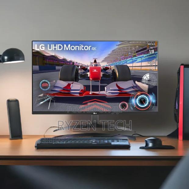 LG 31.5" UHD Monitor, Integrated Speakers.