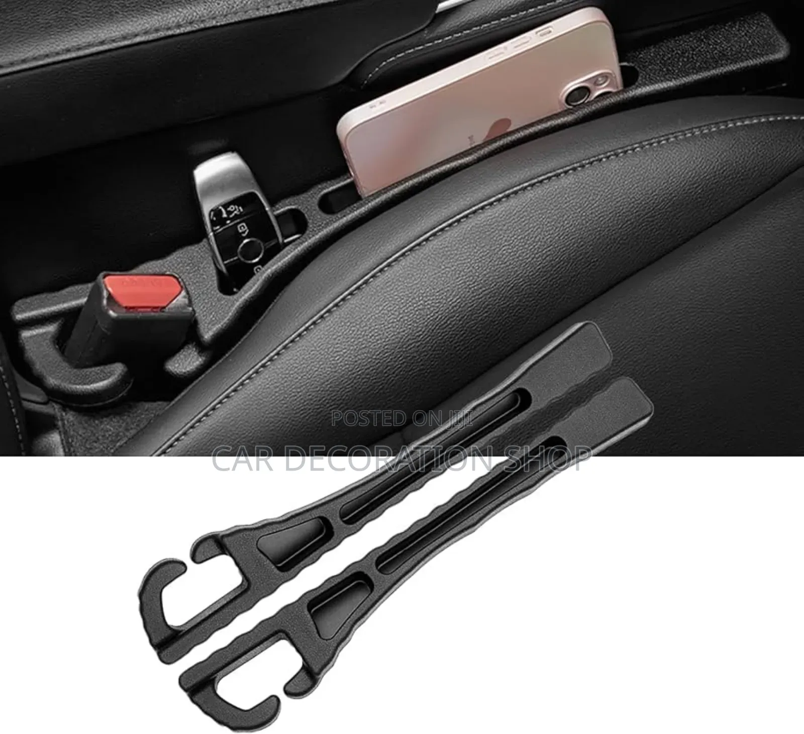 2pc Seat Gap Filler Organize With Phone/Keys Organizer