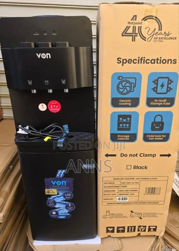 Black Von 3 Tap Water Dispenser
