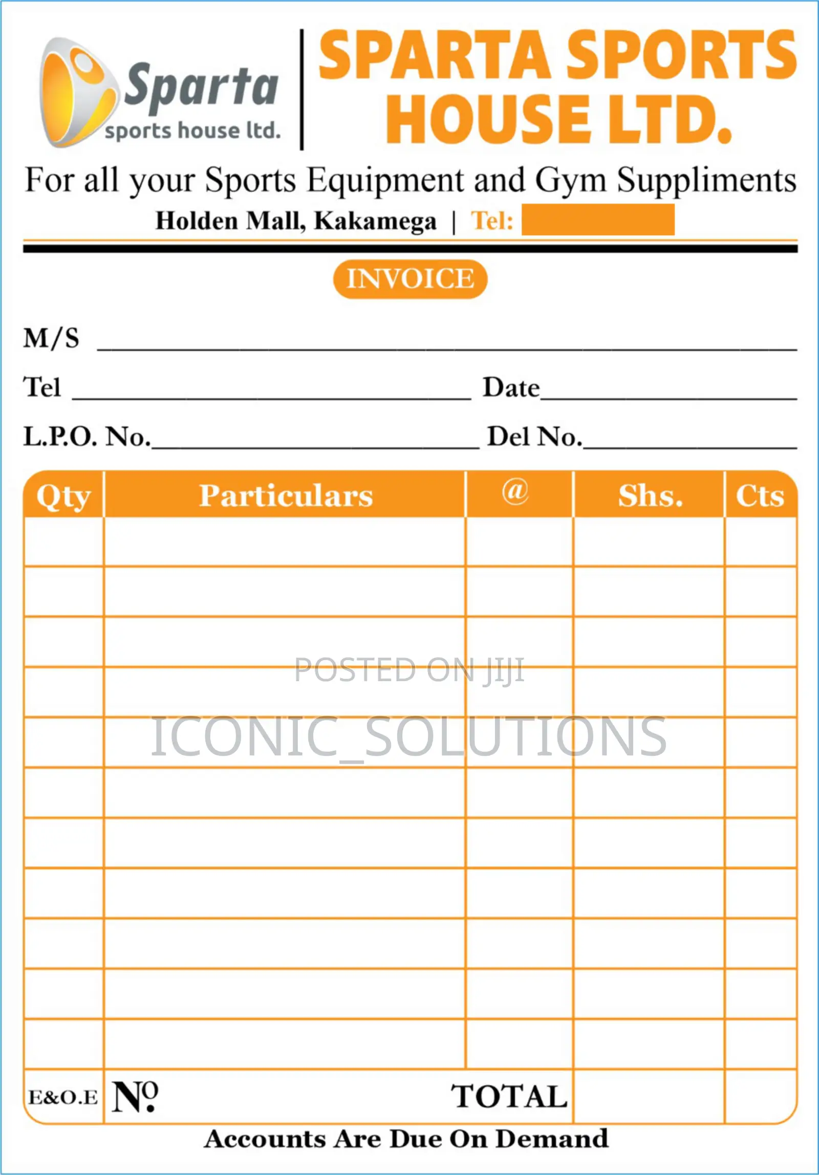 Custom-Printed Invoice Notes
