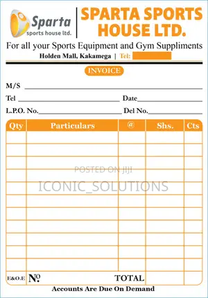 Custom-Printed Invoice Notes