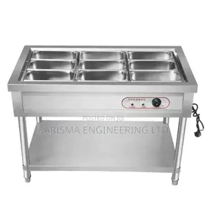 Stainless Steel Fabricated Food Warmer 3 Inserts