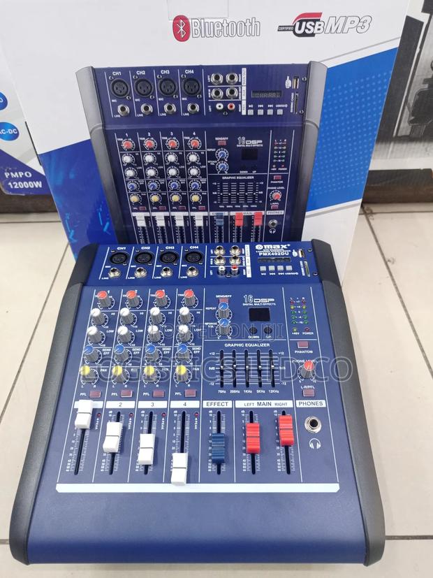 Omax 4 Channel Powered Mixer 2 Outputs Channels 1000watts