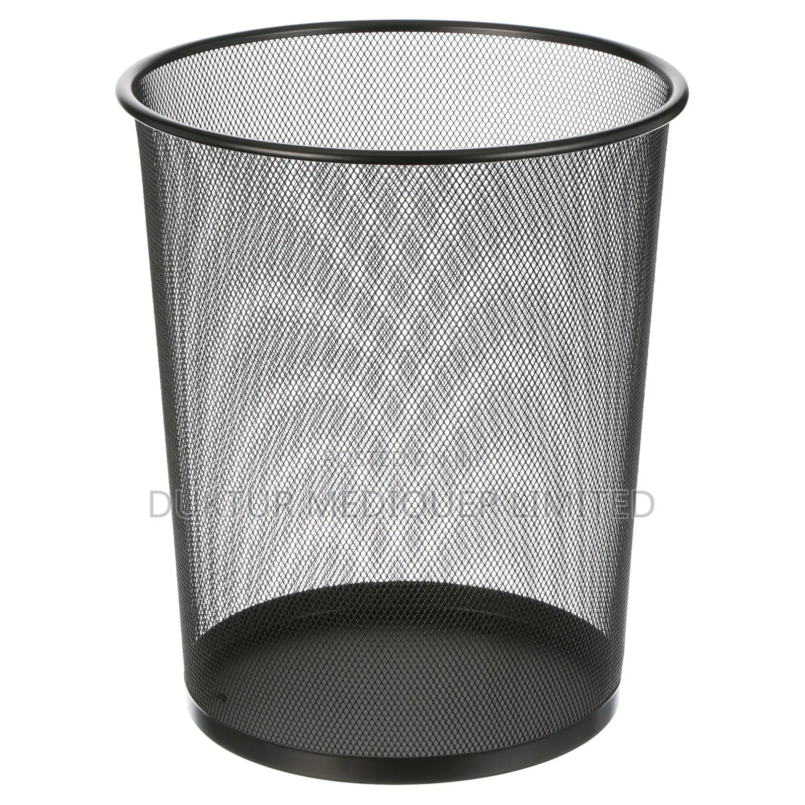 Mesh Stationery -large Trash Can, Round 295*236*348mm Black