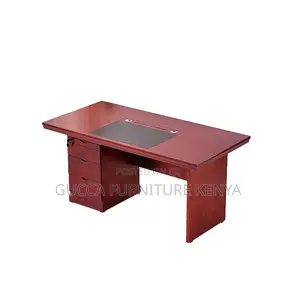 Office Tables:1.4 Meters L-Fashion Mahogany Executive Table