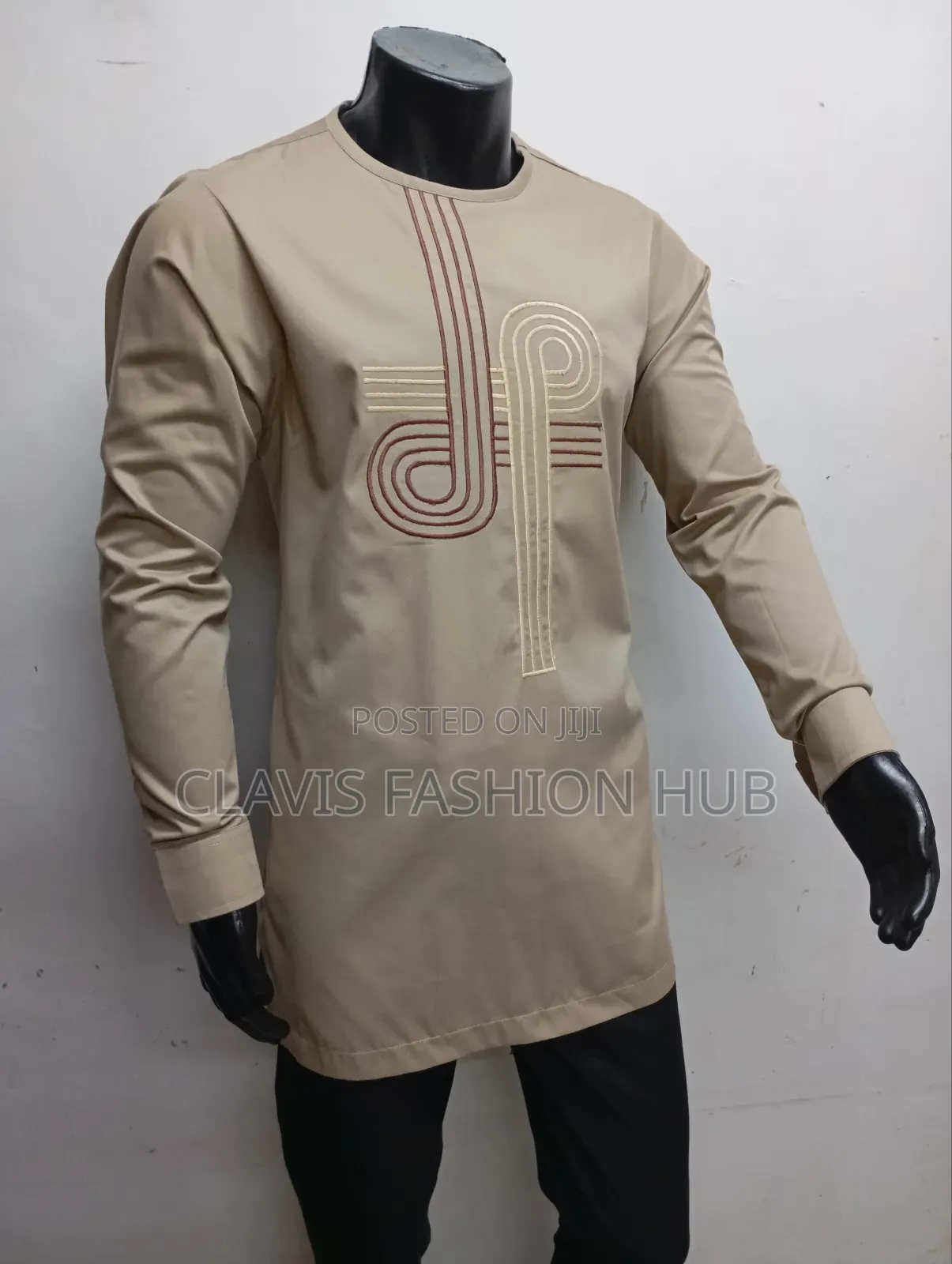 Senator Beige Shirt With Embroidery