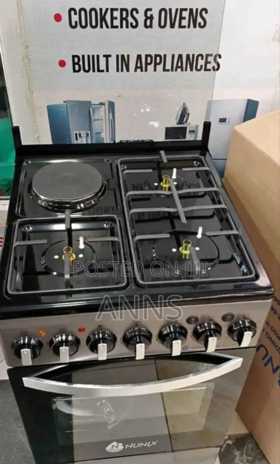 Nunix 60/60 3gas and 1 Electric Standing Cooker