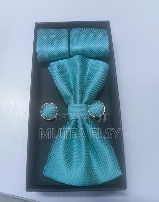 Skyblue Mint Green Normal Bowtie Sets - main view