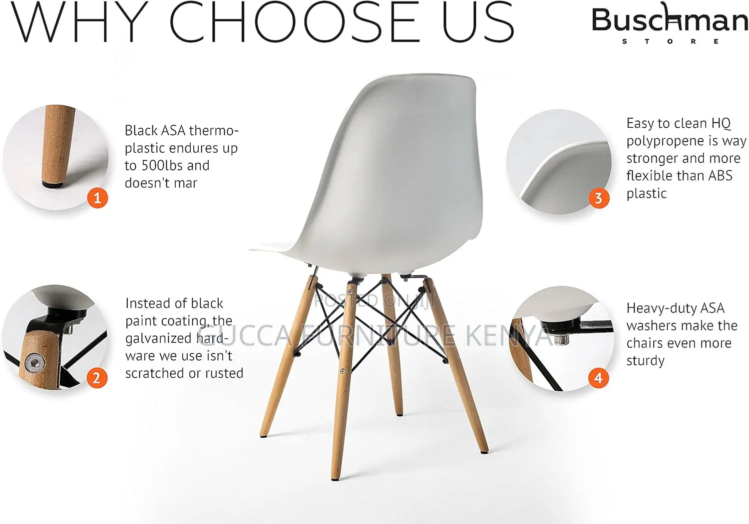 Home Chairs: Eames Mid Century Dining Room Wooden Legs Chair