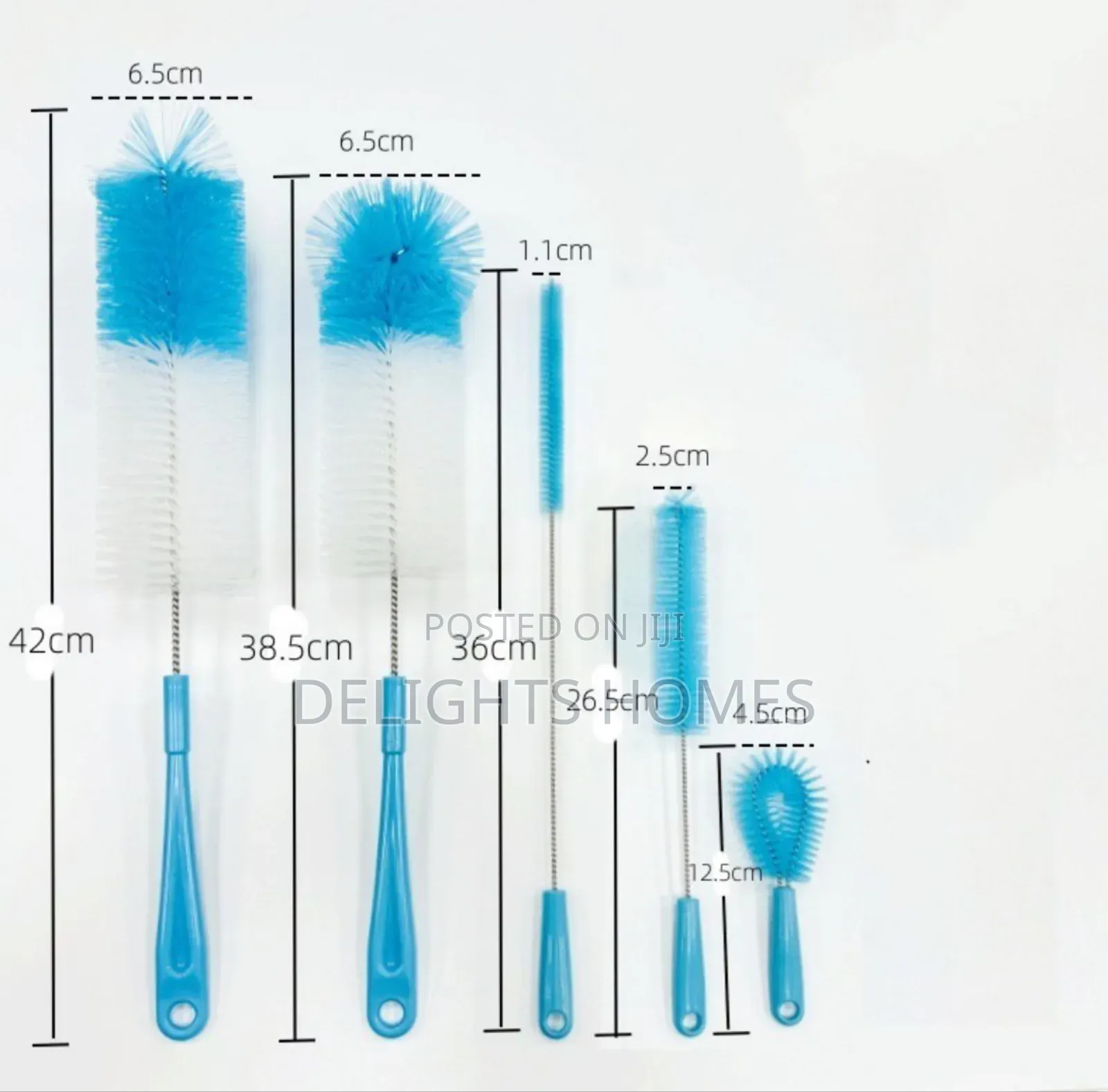 5 PCS Long Bottle Brush Cleaner -car
