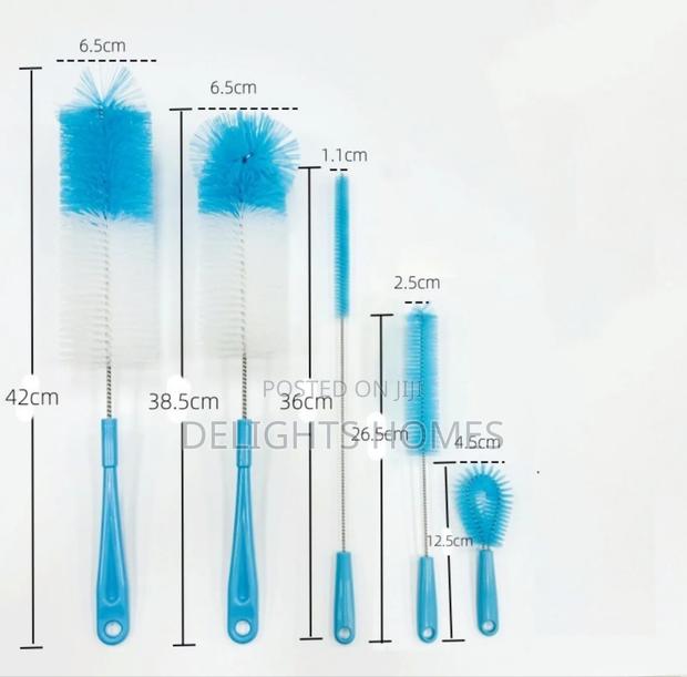 5 PCS Long Bottle Brush Cleaner -car - thumbnail 3