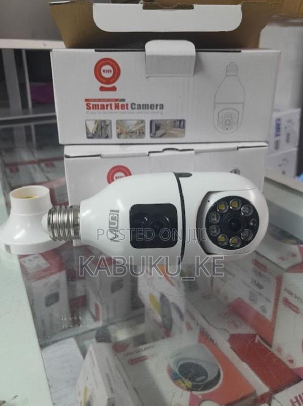 Dual Lens Bulb PTZ Camera, Spy Camera 360 Bulb Camera