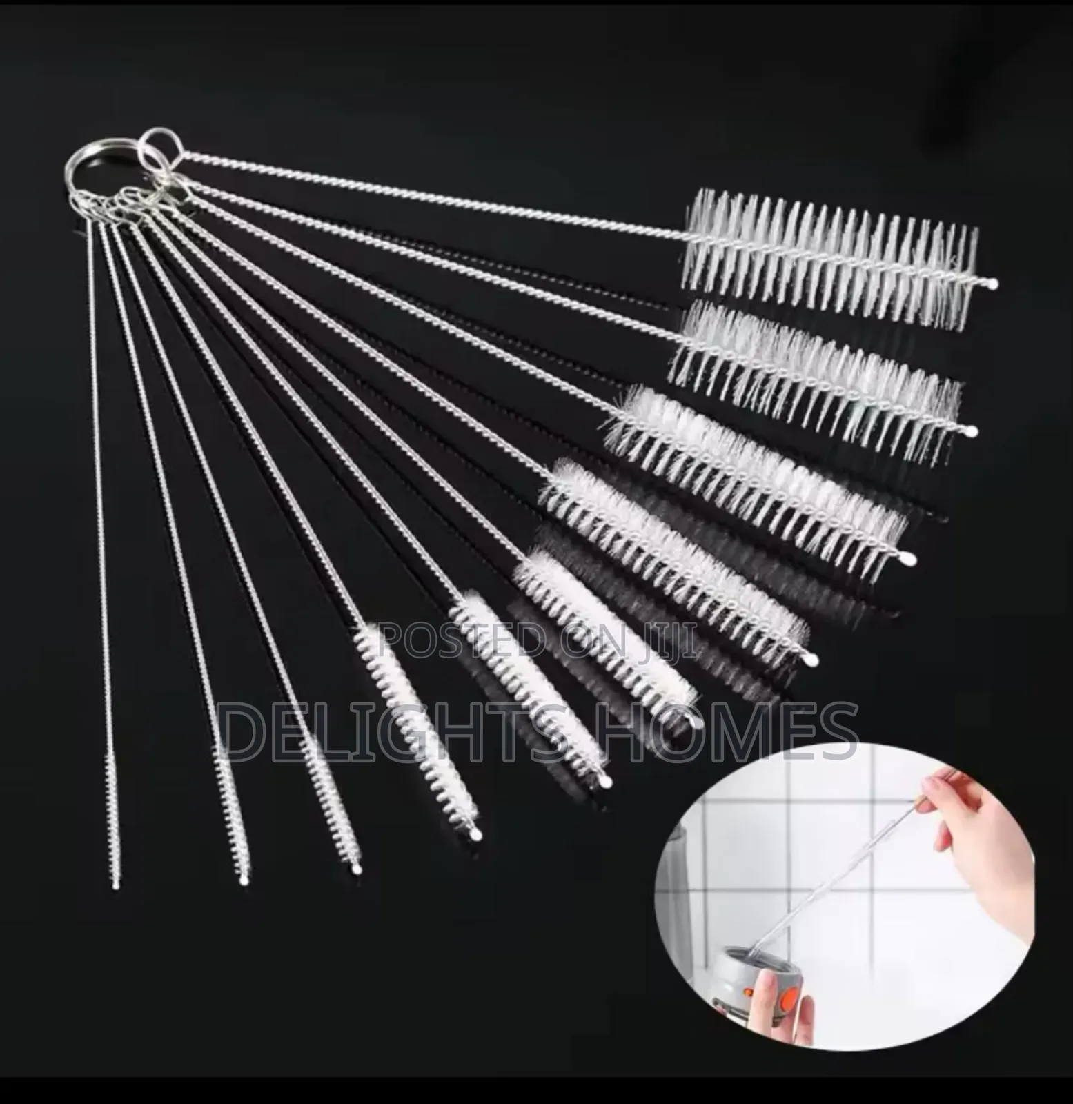 10pcs Drinking Straw Cleaning Brush Set-car