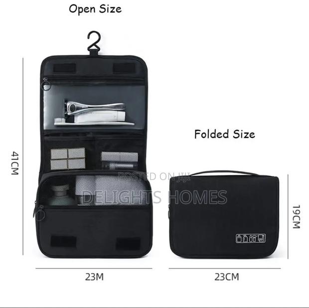Portable Cosmetic Makeup Toiletry Bags With Hooks-Car - thumbnail 3