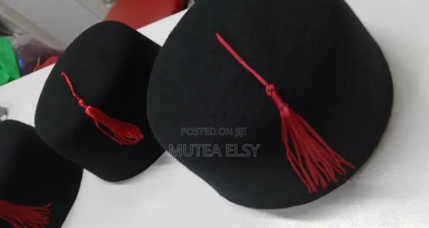 Black Coloured Fez Hats - main view