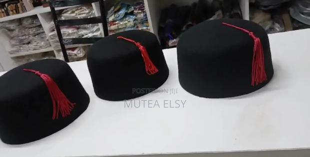 Black Coloured Fez Hats - thumbnail 2