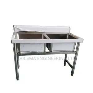Commercial Stainless Steel Double Bowl Sink.