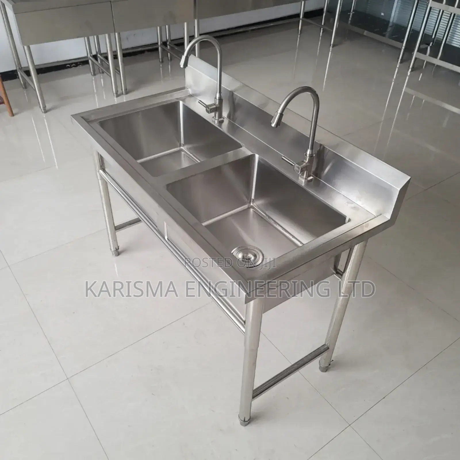 Stainless Steel Kitchen/Industrial Double Sink