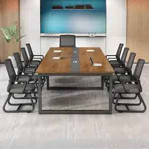 Office Tables:2400mm Engineered Wood Modern Conference Table