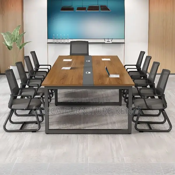 Office Tables:2400mm Engineered Wood Modern Conference Table