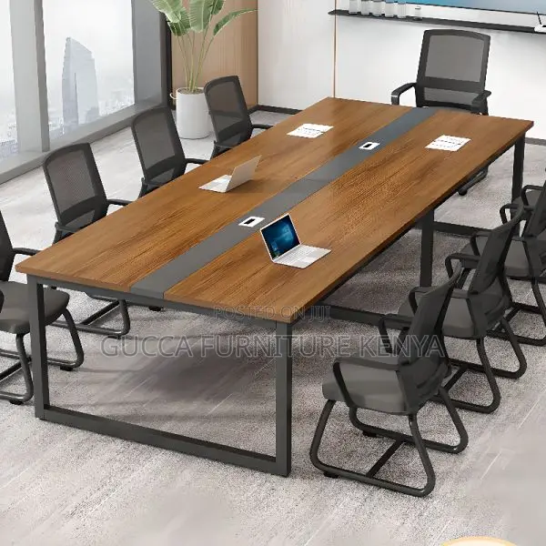 Office Tables:2400mm Engineered Wood Modern Conference Table
