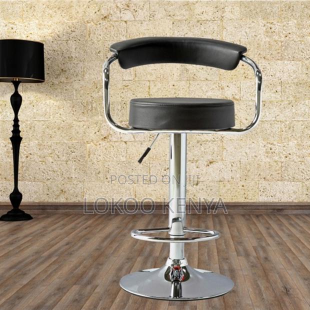 Home Chair: Round Swivel Bar Stool With Adjustable Height - thumbnail 2